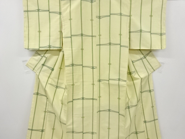 JAPANESE KIMONO / ANTIQUE KIMONO / SILK / TSUMUGI / WOVEN STRIPE